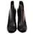 Gianvito Rossi Black Vamp V Cut Peep Toe Booties Leather  ref.1423997