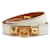 White Hermès Epsom Rivale Double Tour Bracelet Leather  ref.1424048