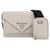 White Prada Saffiano Mini Envelope Crossbody Bag Leather  ref.1424049