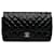 Black Chanel Medium Classic Patent Double Flap Shoulder Bag Leather  ref.1424058