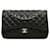 Black Chanel Jumbo Classic Lambskin Double Flap Shoulder Bag Leather  ref.1424062