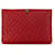 Clutch O Case Boy en Caviar matelassé rouge Chanel grand modèle Cuir  ref.1424074