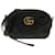 Schwarze Gucci Mini GG Marmont Matelassé Umhängetasche Leder  ref.1424159