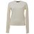 Regal Rundhals-Pullover aus ivory Wolle von Theory Weiß Roh