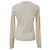 Regal Rundhals-Pullover aus ivory Wolle von Theory Weiß Roh - Ansicht 3