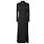 Abrigo largo de doble botonadura Chanel en seda negra Negro