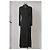 Abrigo largo de doble botonadura Chanel en seda negra Negro - vista 6