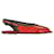 Marni Slingback Peep Toe Flats in Red Leather Dark red  ref.1424403