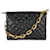 Coussin MM de cordero negro acolchado Monogram Louis Vuitton Cuero  ref.1424529