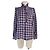 SéZane Chloe Karo Oxford Bluse Blau Leinen Mehrfarben