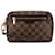 Pochette Billets Macao Damier Ebene Marrón Louis Vuitton Castaño Cuero Lienzo Becerro  ref.1424645