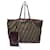 Bolsa tote Fendi Zucca Zucchino com pochette Marrom Lona  ref.1425190