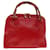 Bolsa de mão em couro GUCCI Bamboo 000 2865 0290 Auth 77456 Vermelho  ref.1425239