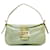 Borsa a spalla Fendi Zucchino Cristallo Verde con Doppio Patta Tela  ref.1425415