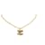 Gold Chanel Gold Plated CC Quilted Pendant Necklace Golden Gold-plated  ref.1425503