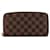 Cartera Zippy Damier Ebene Louis Vuitton marrón Castaño Lienzo  ref.1425533