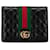 Portefeuille compact trapunté Gucci Double G Web noir Cuir  ref.1425536