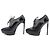 NOVE SCARPE SAINT LAURENT 328637 OXFORD CON TACCO 38 IN PELLE E VELLUTO NERO - vista 2