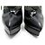 NOVE SCARPE SAINT LAURENT 328637 OXFORD CON TACCO 38 IN PELLE E VELLUTO NERO - vista 4
