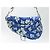BORSA A MANO CHRISTIAN DIOR SADDLE TESSUTO FLORALE GALLIANO BLU - vista 2