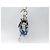 BORSA A MANO CHRISTIAN DIOR SADDLE TESSUTO FLORALE GALLIANO BLU - vista 3