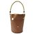 Hermès BORSA A MANO HERMES SEAU MANGEOIRE IN PELLE D'ORO GULLIVER Marrone - vista 2