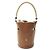 Hermès BORSA A MANO HERMES SEAU MANGEOIRE IN PELLE D'ORO GULLIVER Marrone - vista 3