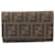 Fendi Zucca Trifold Geldbörse aus Canvas, kurze Geldbörse 8M0011 in großartigem Zustand Braun Leinwand  ref.1426053