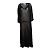Autre Marque ME369, abito kaftan trasparente in nero