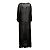 Autre Marque ME369, abito kaftan trasparente in nero - vista 3