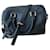 Louis Vuitton Speedy leather imprint Navy blue  ref.1426531