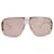 Lunettes de soleil aviateur Bottega Veneta BV1065 en métal doré Marron Rouge  ref.1426534