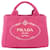 Bolso tote mini Canapa de Prada en lona BN2439 en excelente estado Rosa Lienzo  ref.1426590