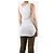 Ann Demeulemeester Top sin mangas de canalé blanco con estampado - talla UK 12 - vista 2