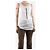 Ann Demeulemeester Top sin mangas de canalé blanco con estampado - talla UK 12 - vista 3