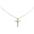 Tiffany & Co Colar com pingente de cruz em prata esterlina Tiffany Metal Ouro amarelo  ref.1426754