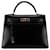 Hermès Kelly Sellier 32 en veau noir Cuir Veau façon poulain  ref.1426769