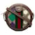 Gucci Marrom GG Supreme Ophidia Pintura Bolsa Redonda Transversal Bege Lona Pano  ref.1426797