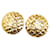 Pendientes de clip Chanel Coco Mark chapados en oro en muy buen estado Dorado Metal  ref.1426841