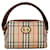 Burberry Nova Check Shadow Horse Canvas Suede Handbag in Very Good Condition Brown Cloth  ref.1426845