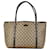 Gucci GG Supreme Leder PVC Tote Bag 197953 in sehr gutem Zustand Braun Leinwand  ref.1426848