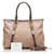 Tote Prada Canvas Leather 2WAY Handbag BN2832 in Very Good Condition Brown Cloth  ref.1426850