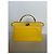 Borsa Fendi Peekaboo I SEE U in pelle di struzzo gialla Giallo - vista 2