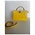 Borsa Fendi Peekaboo I SEE U in pelle di struzzo gialla Giallo - vista 3