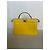 Borsa Fendi Peekaboo I SEE U in pelle di struzzo gialla Giallo - vista 5
