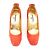 Chanel Tacchi EU39.5 Camoscio Arancione US8.5 UK6 - vista 3