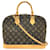 Louis Vuitton Alma Marrom Lona  ref.1427327