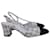 Timeless Chanel FW24 Slingback Pumps in White Metallic Tweed  Cotton  ref.1427689