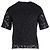 Top in pizzo a maniche corte Joseph in poliestere nero
