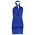 Vestido Mini Halter Zac Posen en Satén Azul - vista 3